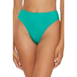 Becca Angela French Cut High Cut Bikini Bottom Swim Suit Teal‎ Blue NWT Size XS